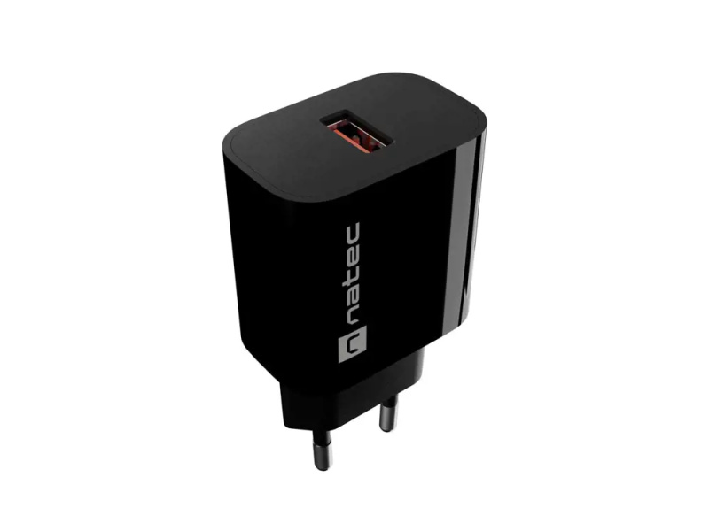 Universální nabíječka Natec RIBERA 18W, 1X USB-A,černá