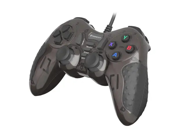 Drátový gamepad Genesis MANGAN 200, pro PC, vibrace, černý