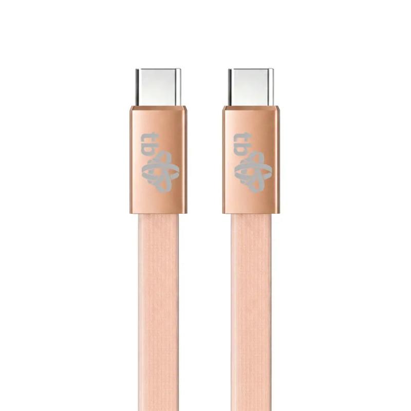 TB plochý kabel USB-C na USB-C, 1m, oranžový