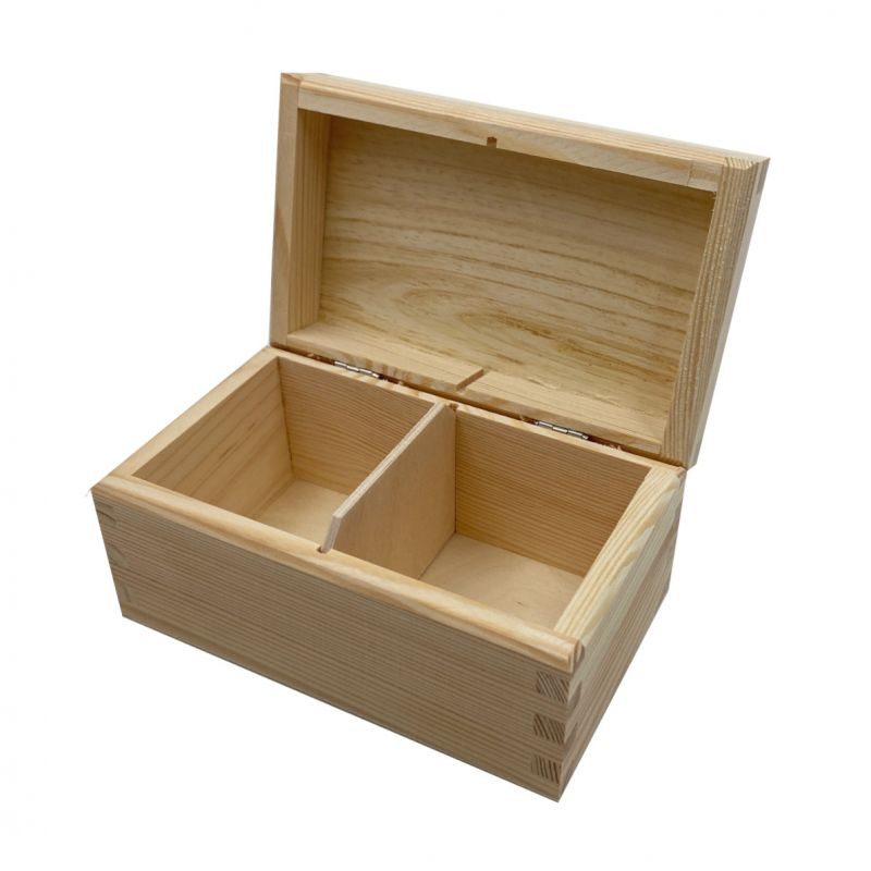 Dřevěná krabička na čaj 15x9x8,6cm