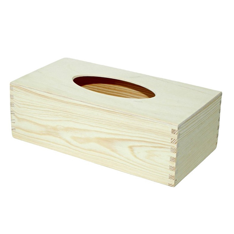 Dřevěná krabička obdélníková na papírové kapesníky 25x13x8 cm