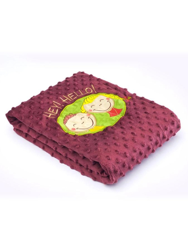 Dětská oboustranná deka Sensillo 75 × 100 cm hnědá