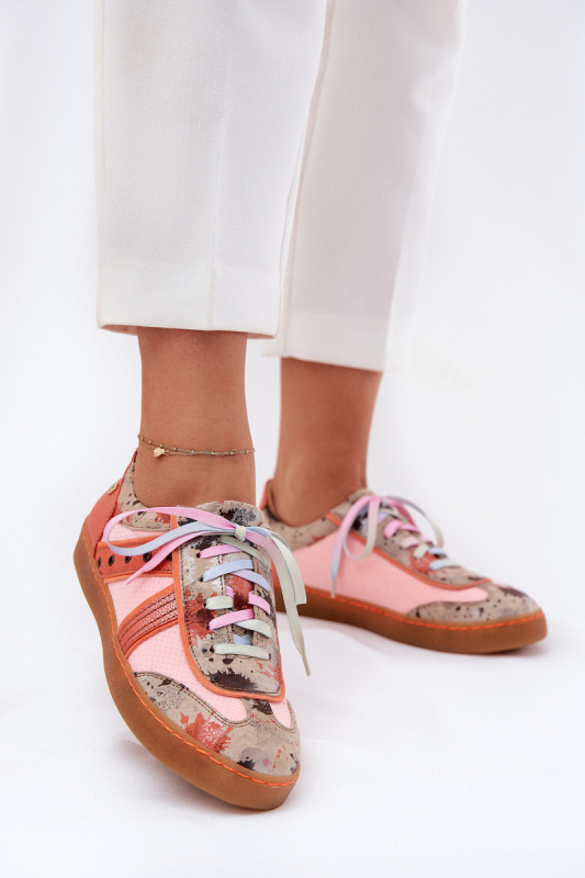 Dámské Kožené Tenisky Maciejka 06840-18 Oranžové 37