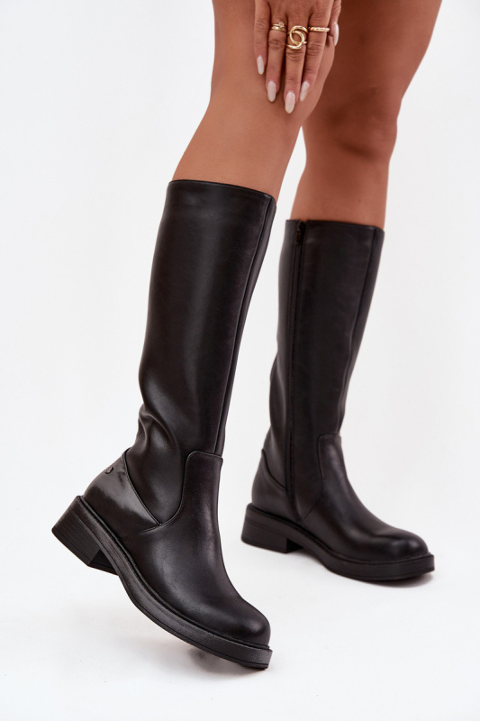 Kožené dámské kozačky vyhřívané Maciejka A7164-01 Černé 39