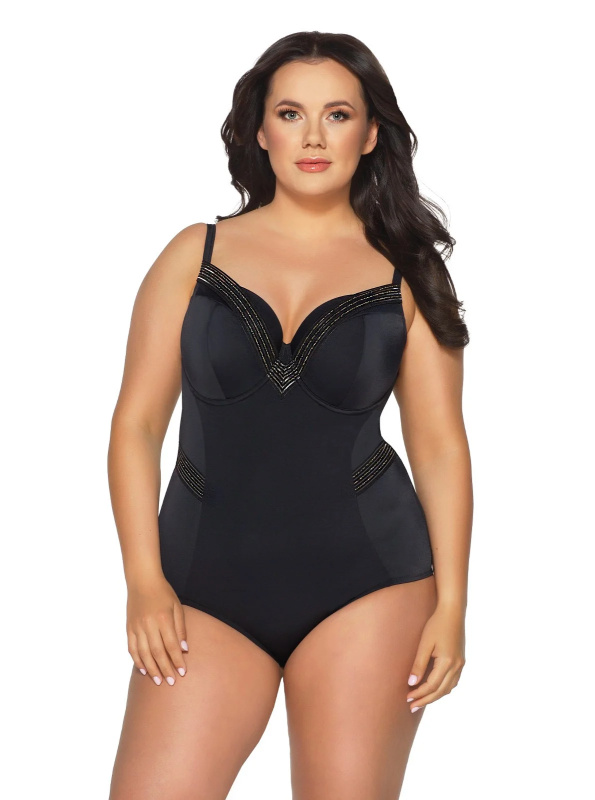 Jednodílné plavky Ava SKJ-58 Barva: Černá, Velikost: 70D