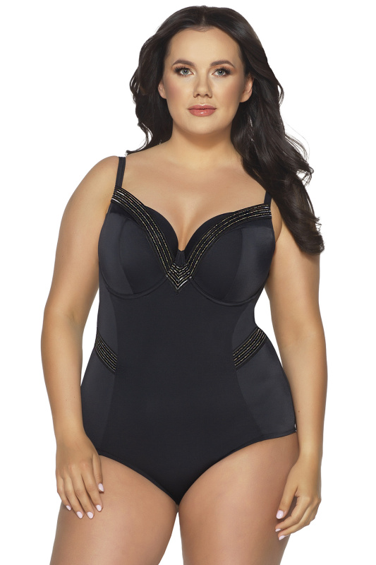 Jednodílné plavky Ava SKJ-58 Barva: Černá, Velikost: 70F