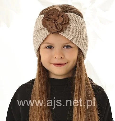 Dívčí čelenka AJS 48-388 šedá 52-56 cm