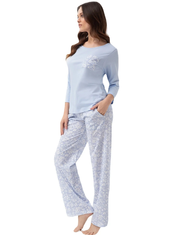 Pyžamo Luna 335 7/8 3XL Z24/25 dámské modrá 3xl