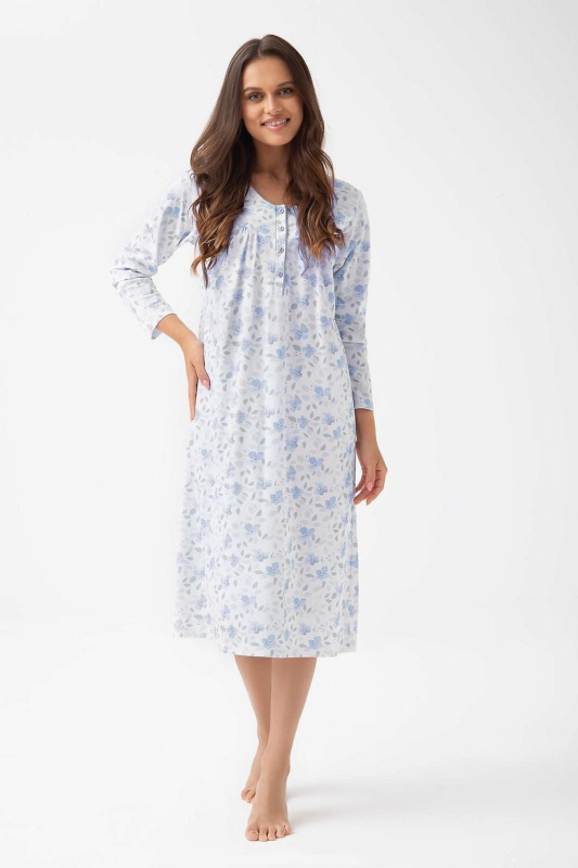 Dámská košile Luna 338 long/r 4XL Z25/26 modrošedá 4XL