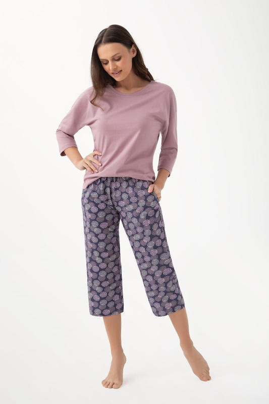 Pyžamo Luna 344 3/4 M-2XL Z25/26 dámské Kakao XXL