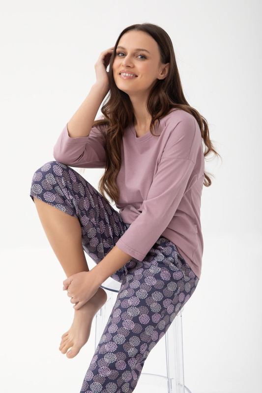 Pyžamo Luna 344 3/4 3XL Z25/26 dámské Kakao 3XL