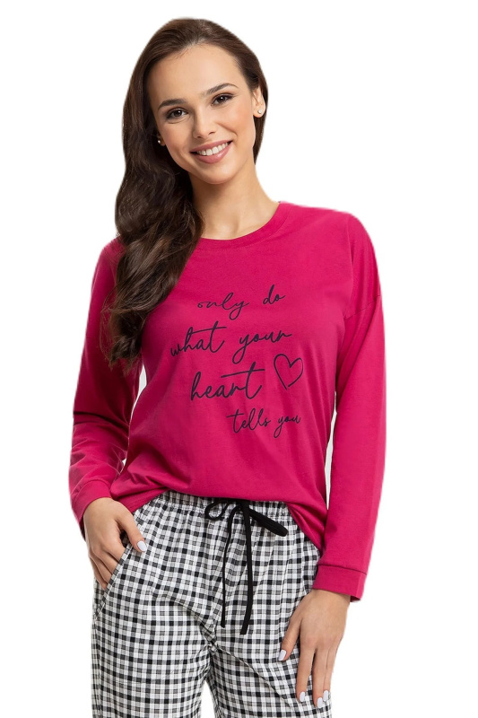 Dámské pyžamo 630 pink - Luna Růžová XL