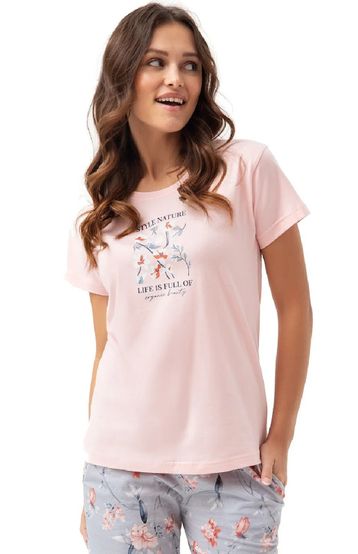 Pyžamo Luna 641 cr/r M-2XL L24 dámské Krémový XXL