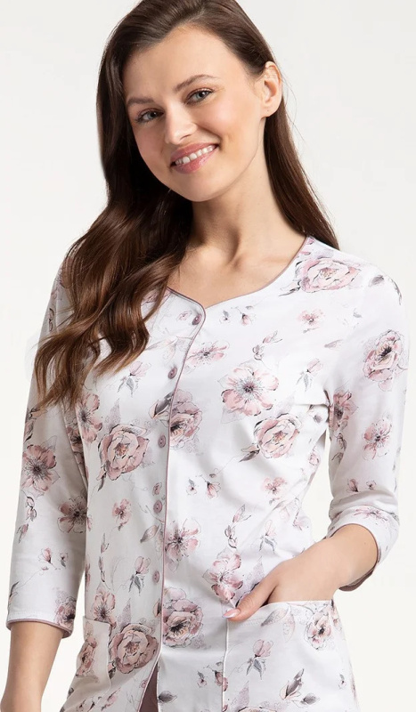 Dámské pyžamo Luna 668 3/4 3XL bez zipu modrá 3xl