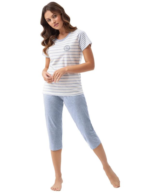 Pyžamo Luna 696 cr/r M-2XL L24 dámské šedá L