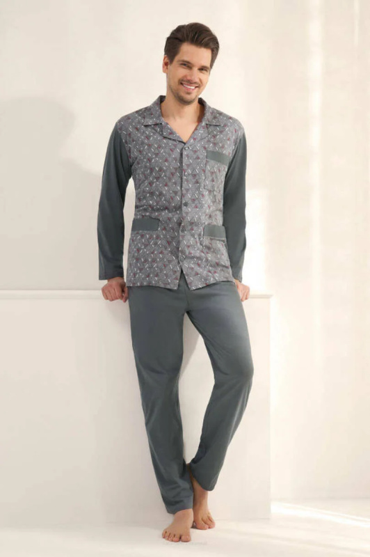 PÁNSKÉ PYŽAMOVÉ KALHOTY 797 GRANÁT M