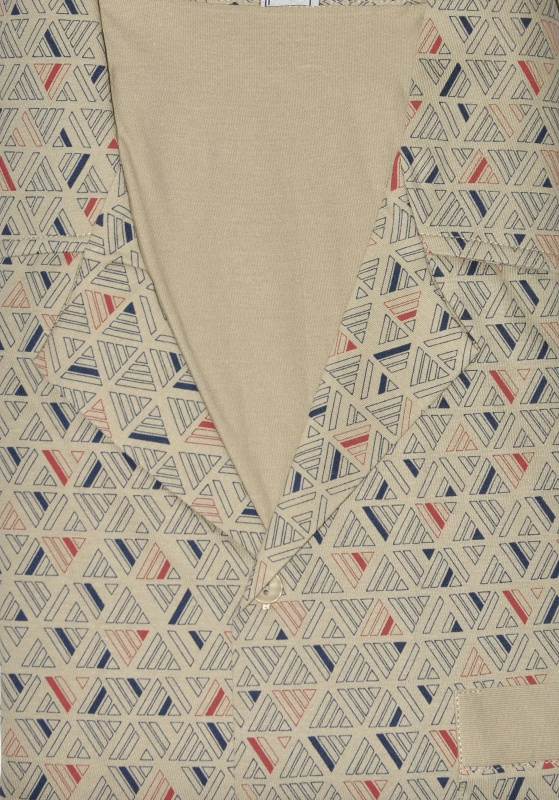 Rozepínané pánské pyžamo Luna 797 M-2XL modrý tisk XL