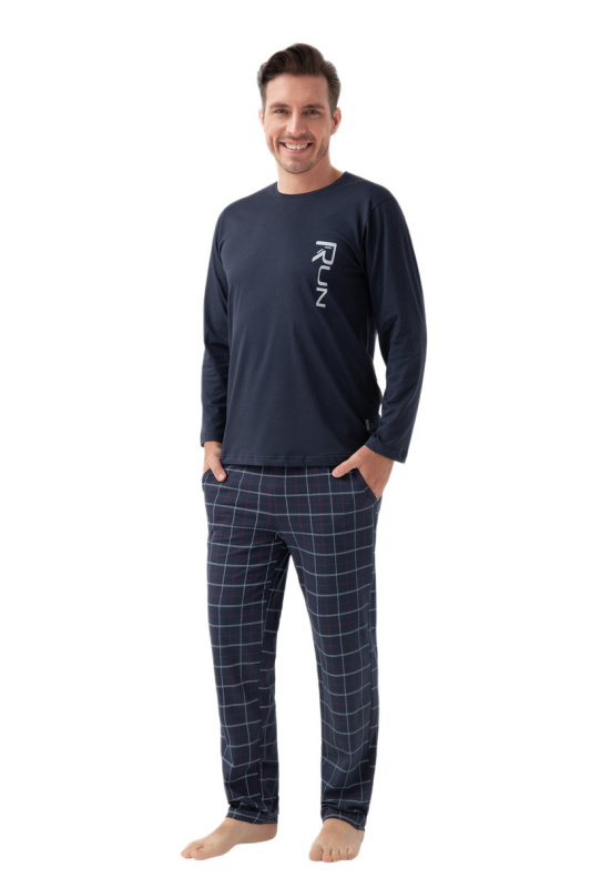 PÁNSKÉ PYŽAMO 810 3XL J/25 tmavě modrá XXXL