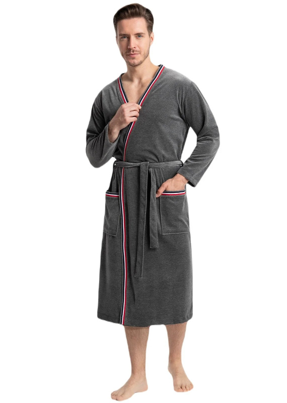 Pánský župan Luna 854 Velour M-2XL tmavě modrá XXL
