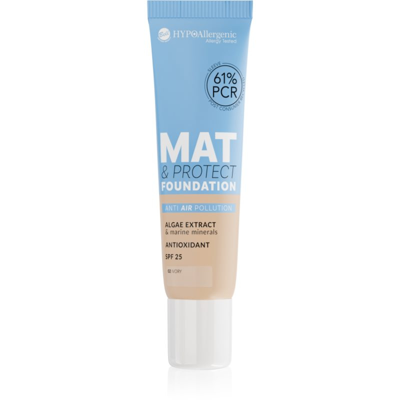 Bell Hypoallergenic dlouhotrvající matující make-up SPF 25 odstín 02 Ivory 30 g