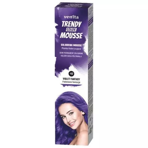 Venita Trendy Color Mousse barvicí pěna bez amoniaku odstín No. 40 - Violet Fantasy 75 ml