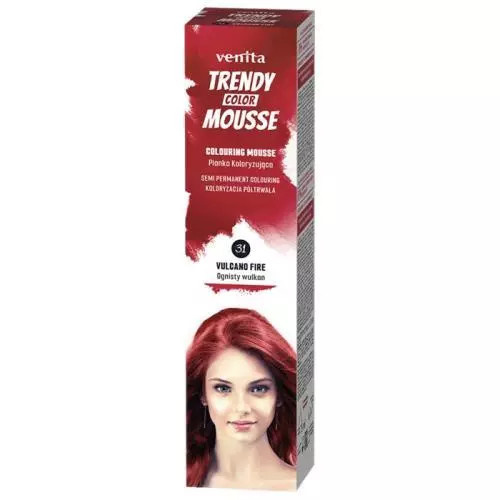 Venita Trendy Color Mousse barvicí pěna bez amoniaku odstín No. 31 - Volcano Fire 75 ml