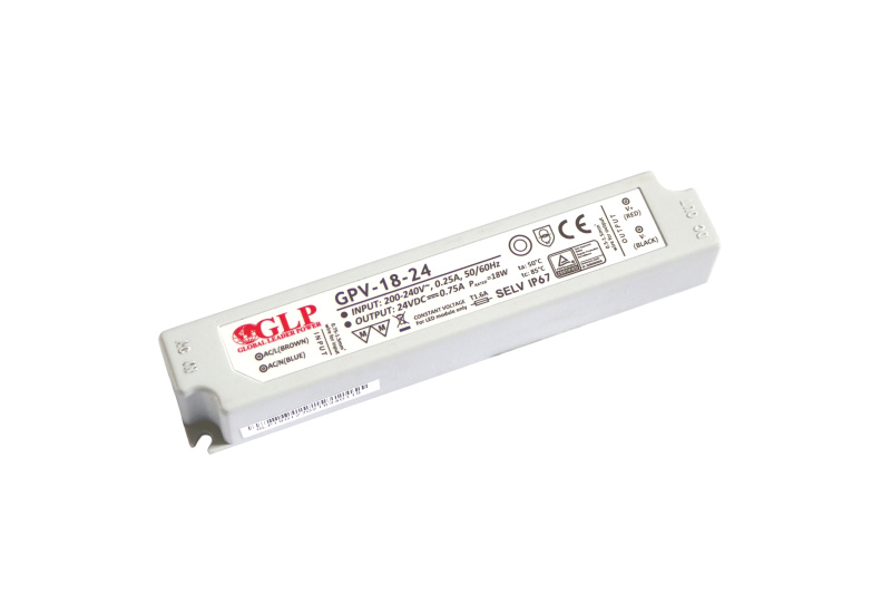 GLP GPV, 18W LED zdroj GPV-18-24, 0,75A, 24V