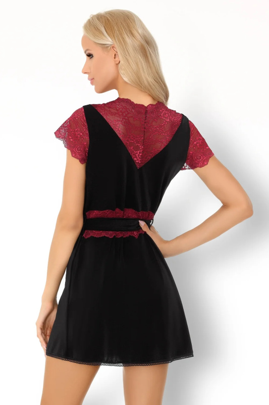 Dámský župan Kumiko  - LivCo CORSETTI FASHION černá L/XL