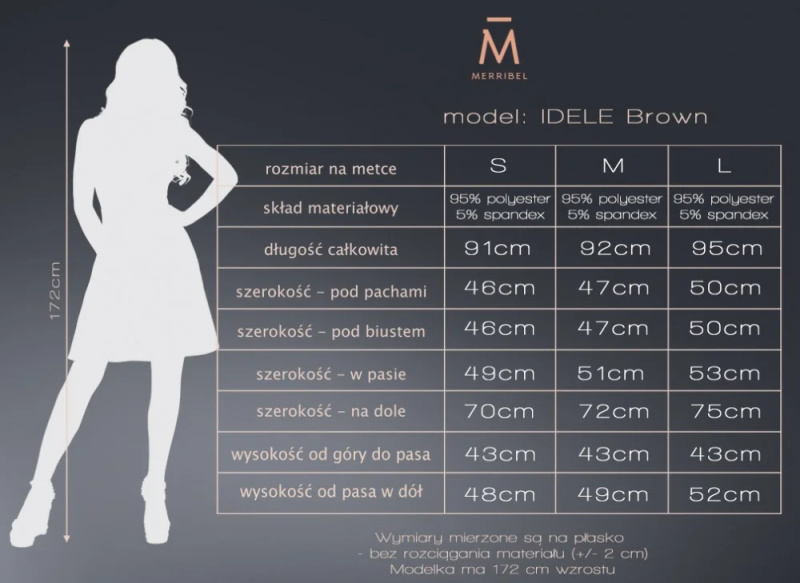 Šaty Idele Brown - Merribel L