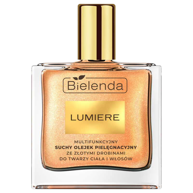 BIELENDA LUMIERE Multifunkční suchý olej se třpytkami na obličej, tělo a vlasy, 50 ml