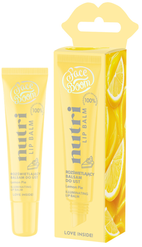BODYBOOM Rozjasňující balzám na rty Lemon pie, 10 g