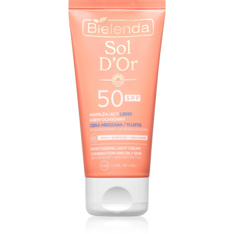 Bielenda Sol D’or voděodolný opalovací krém na obličej SPF 50 50 ml