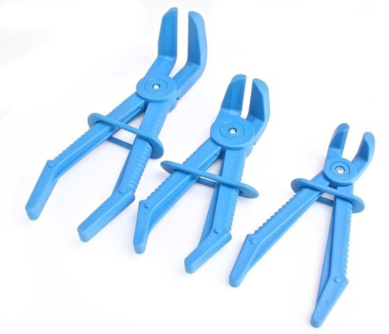 Škrtící zahnuté kleště na hadice (svorky), sada 3 ks - LIATM0400