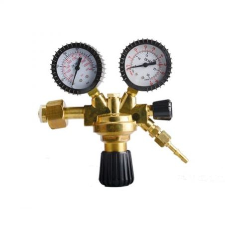 SATRA Jednostupňový regulátor tlaku s 2 manometry pro argon/CO2, 200 bar, pro svařovací láhev k