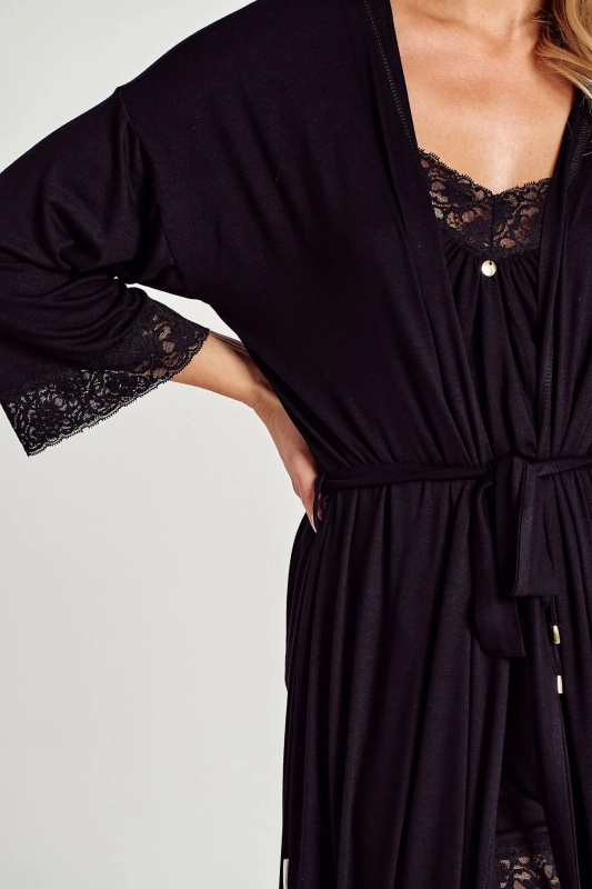 Dámský župan 3099 Mercy - TARO černá XL