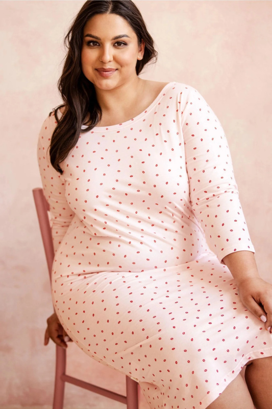 Noční košile 3260 Angie - TARO růžová 6XL