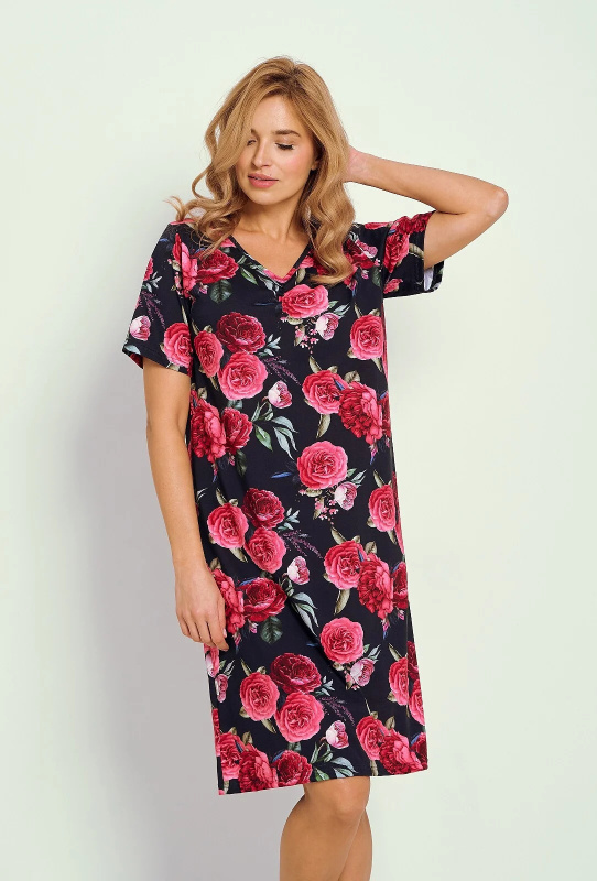 Košile Taro Claire 3346 kr/r M-XL W25 dámská tmavě modré květiny XL