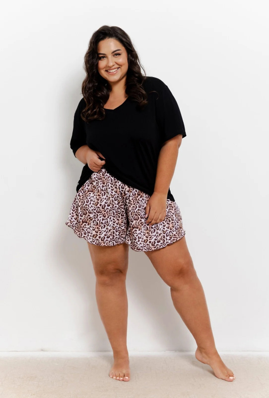 Pyžamo Taro Esti 3360 cr/r 2XL-3XL W25 dámské černá 3XL