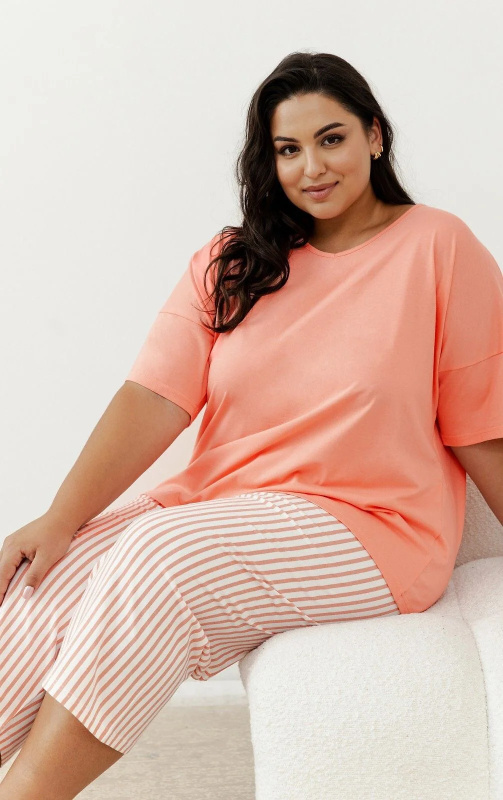 Pyžamo Eloise 3376 Peach - Taro XXXXXL