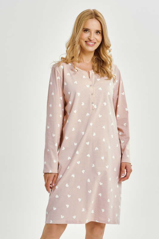 3443 NORI NOČNÍ KOŠILE S-XL růžová S