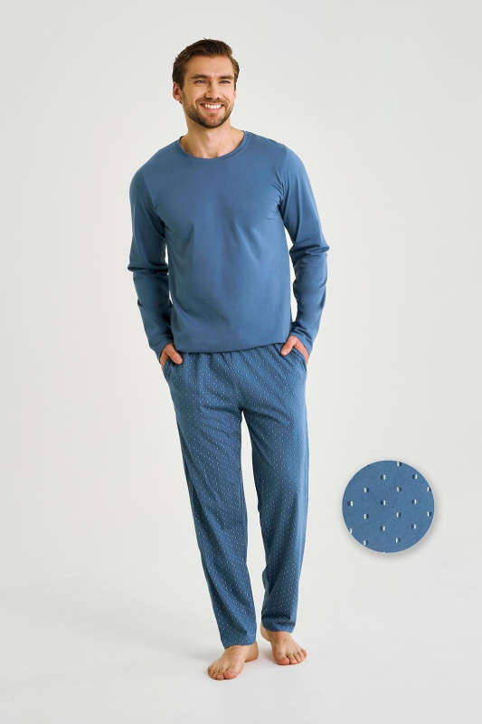 Taro Lorenzo pyžamo 3474 délka/r M-2XL Z25/26 pánské modrá XXL