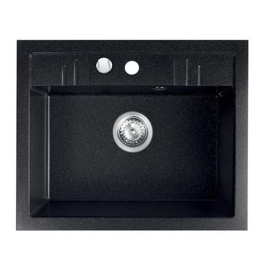 Dřez granitový1k.48/58.černá shine DRGM1/48/58HA