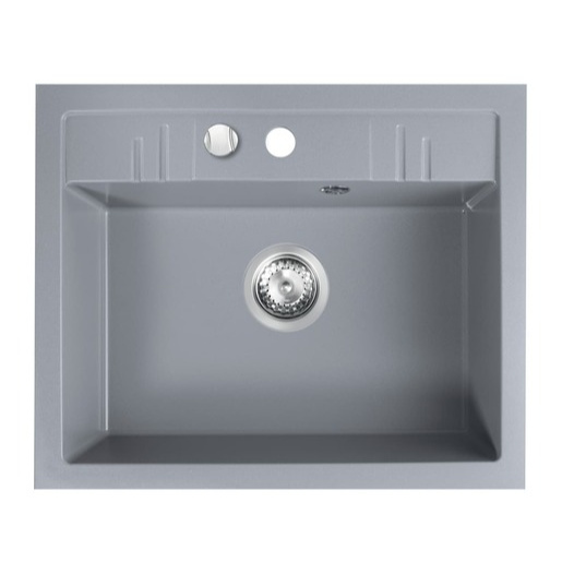 Dřez granitový 1k. 48/58. šedý DRGM1/48/58GA