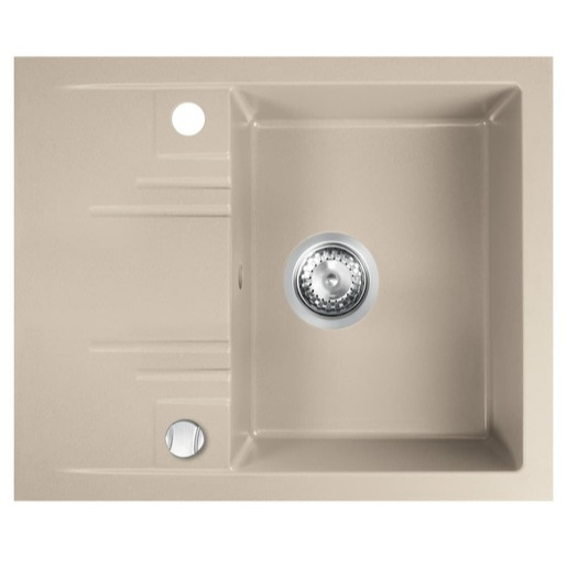 Dřez granitový s odkapem 1k 48/58. písek DRGM48/58SA