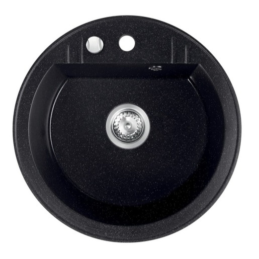 Dřez granitový1k. Fi51. černá  shine DRGM1/51HA