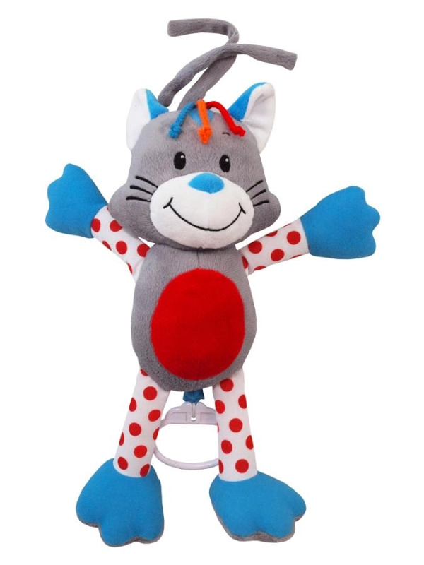 Plyšová kočička s hracím strojkem BABY MIX