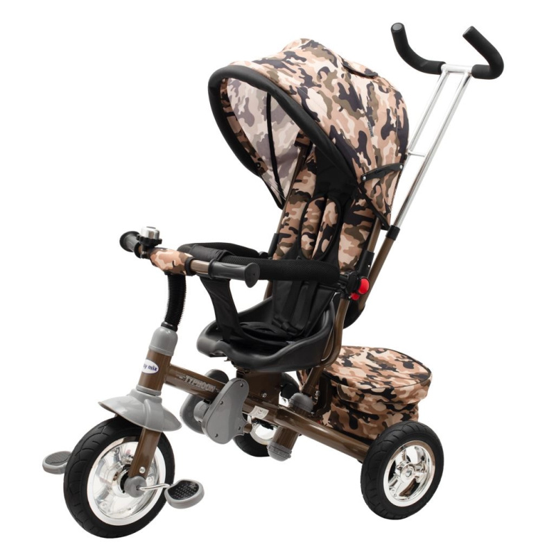 Dětská tříkolka 3v1 s otočným sedadlem 360° Baby Mix Typhoon, army