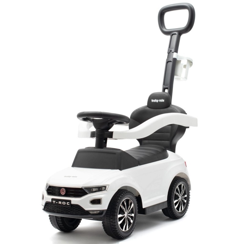 Dětské odrážedlo s vodicí tyčí BABY MIX VOLKSWAGEN T-ROC bílé