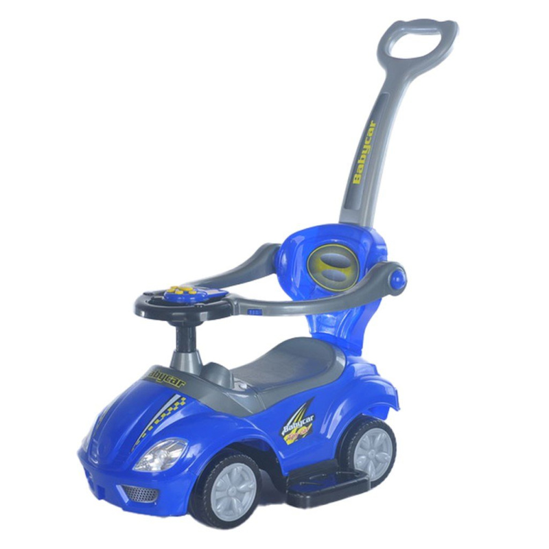 Dětské odrážedlo 3v1 s vodicí tyčí Baby Mix Mega Car – modré