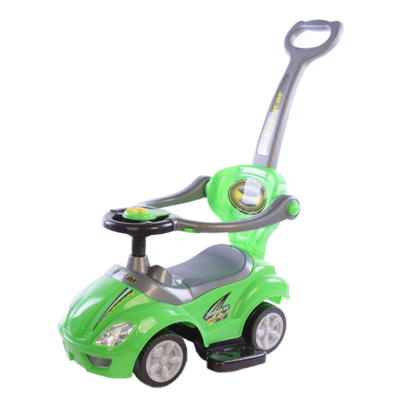 Dětské odrážedlo 3v1 s vodicí tyčí BABY MIX Mega Car – zelené